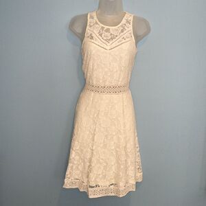 Rebellion Cream Lace Dress  
